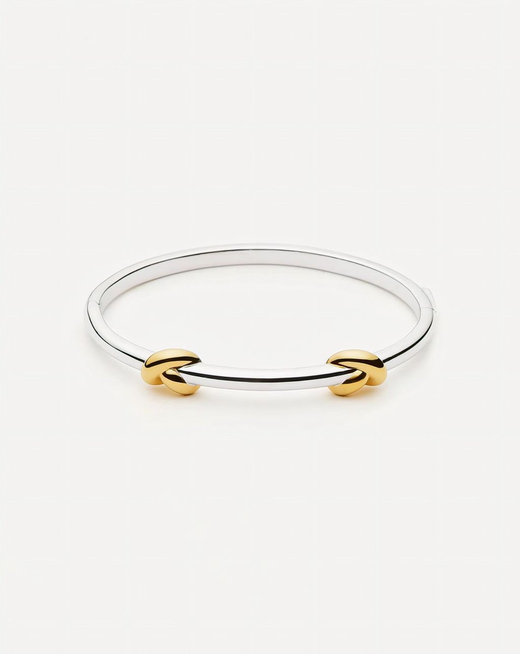 Two-tone knot silver bracelet